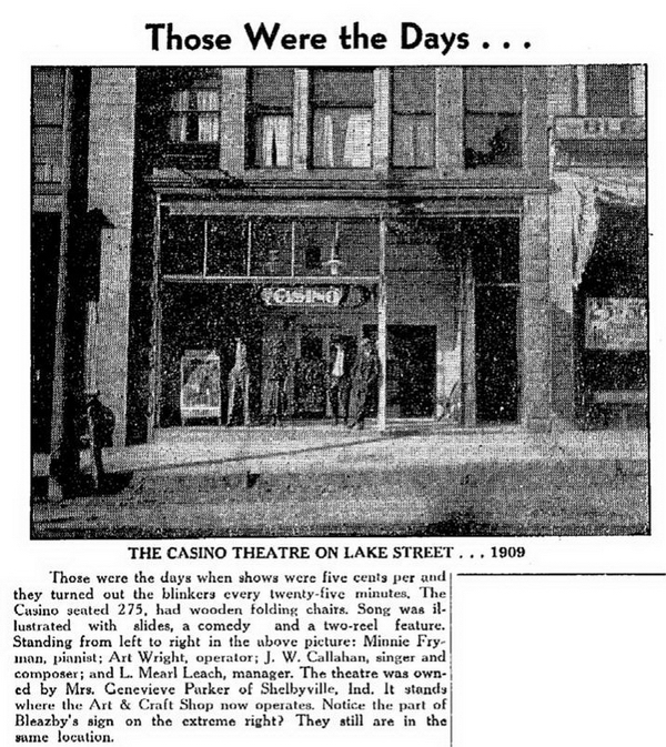 Casino Theater - OLD NEWSPAPER CLIPPING